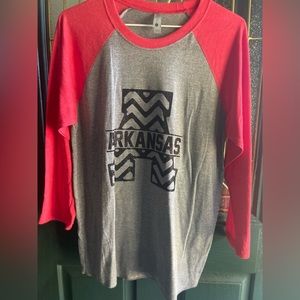 ARKANSAS Grey background, 1/4 sleeved T